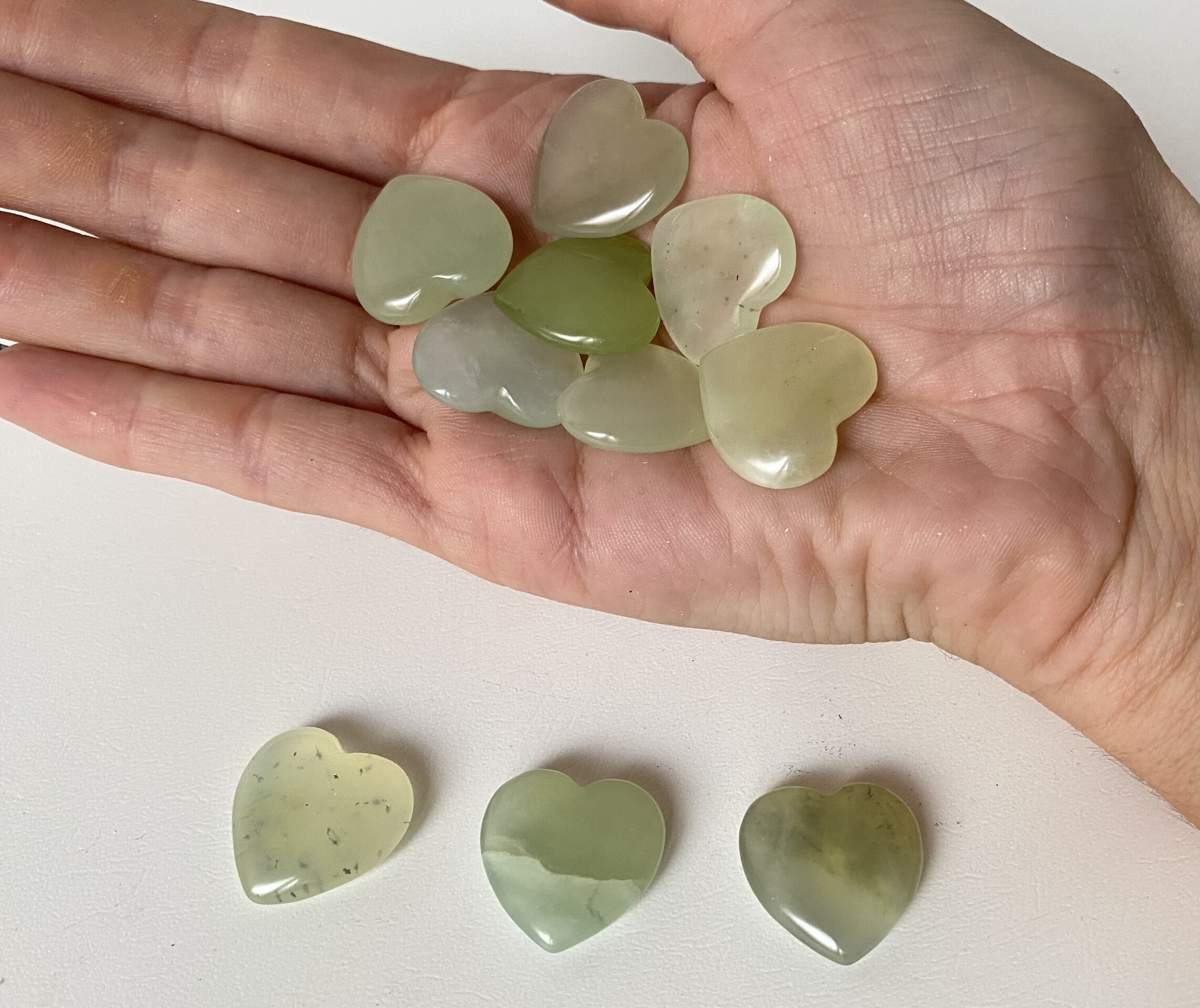 Corazón Jade verde pequeño - 1