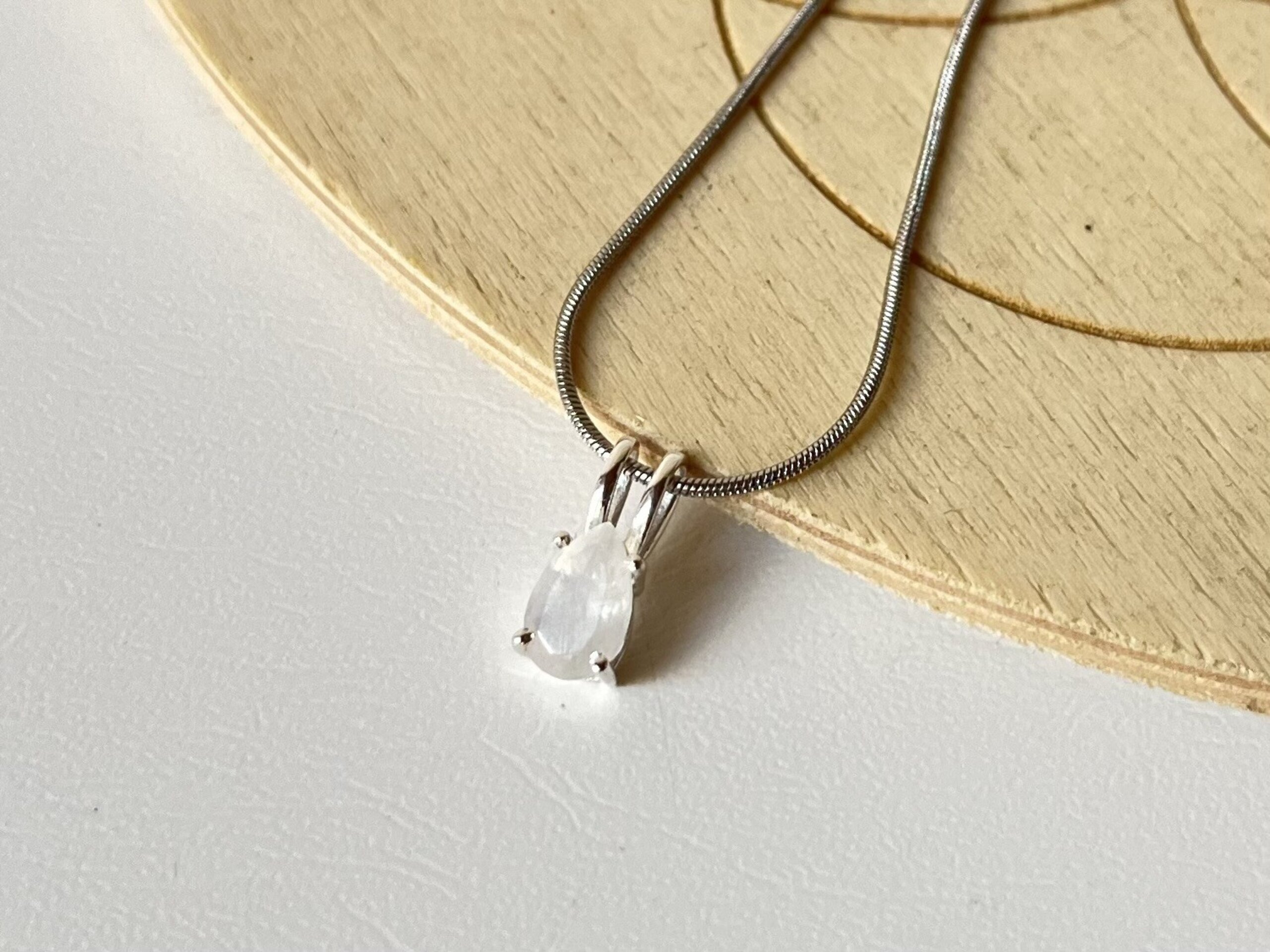 Colgante Piedra Luna Arco Iris facetada - 1