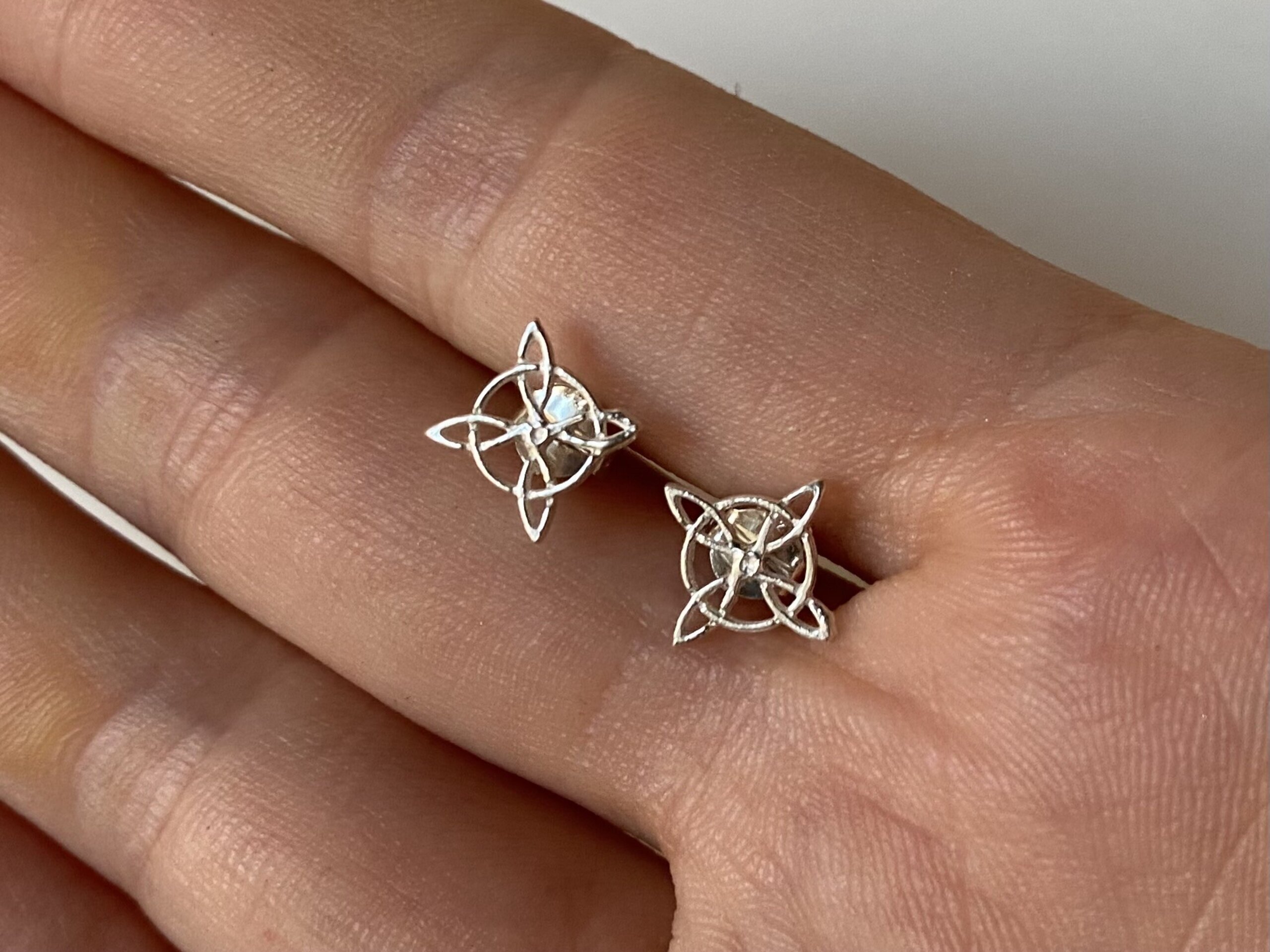 Pendientes Nudo de Bruja plata - 1