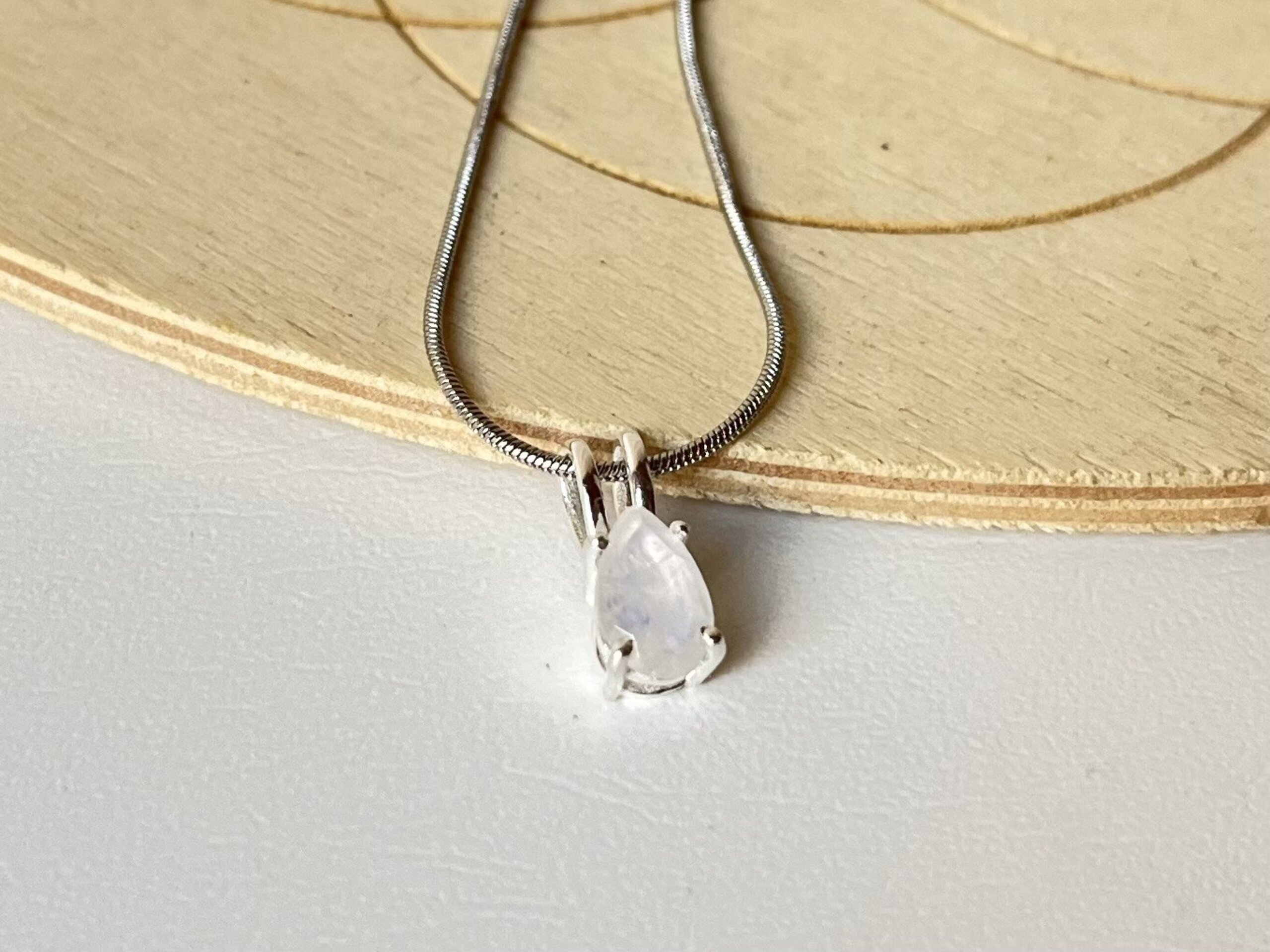 Colgante Piedra Luna Arco Iris facetada - 4