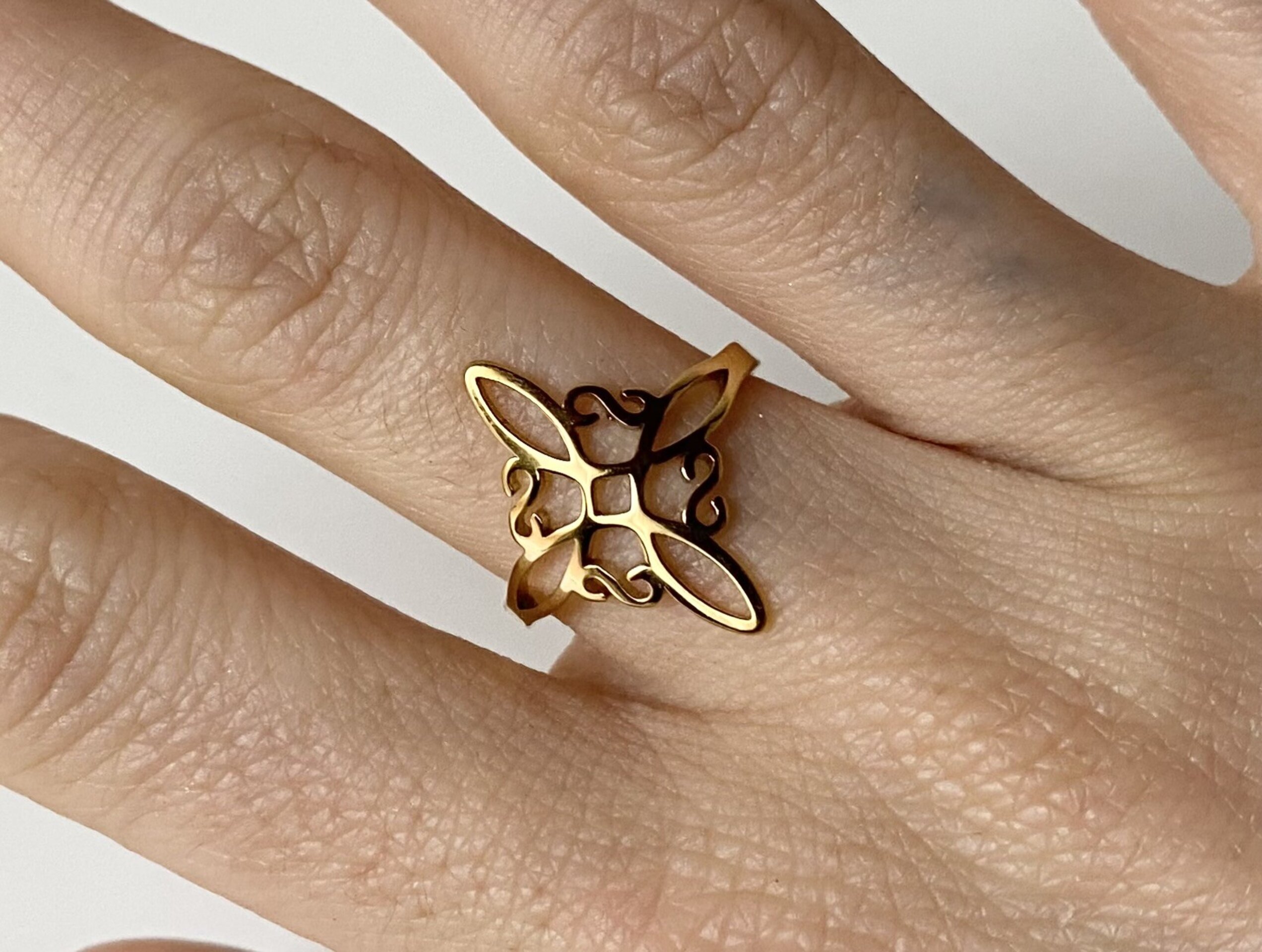 Anillo Nudo Bruja dorado - 2