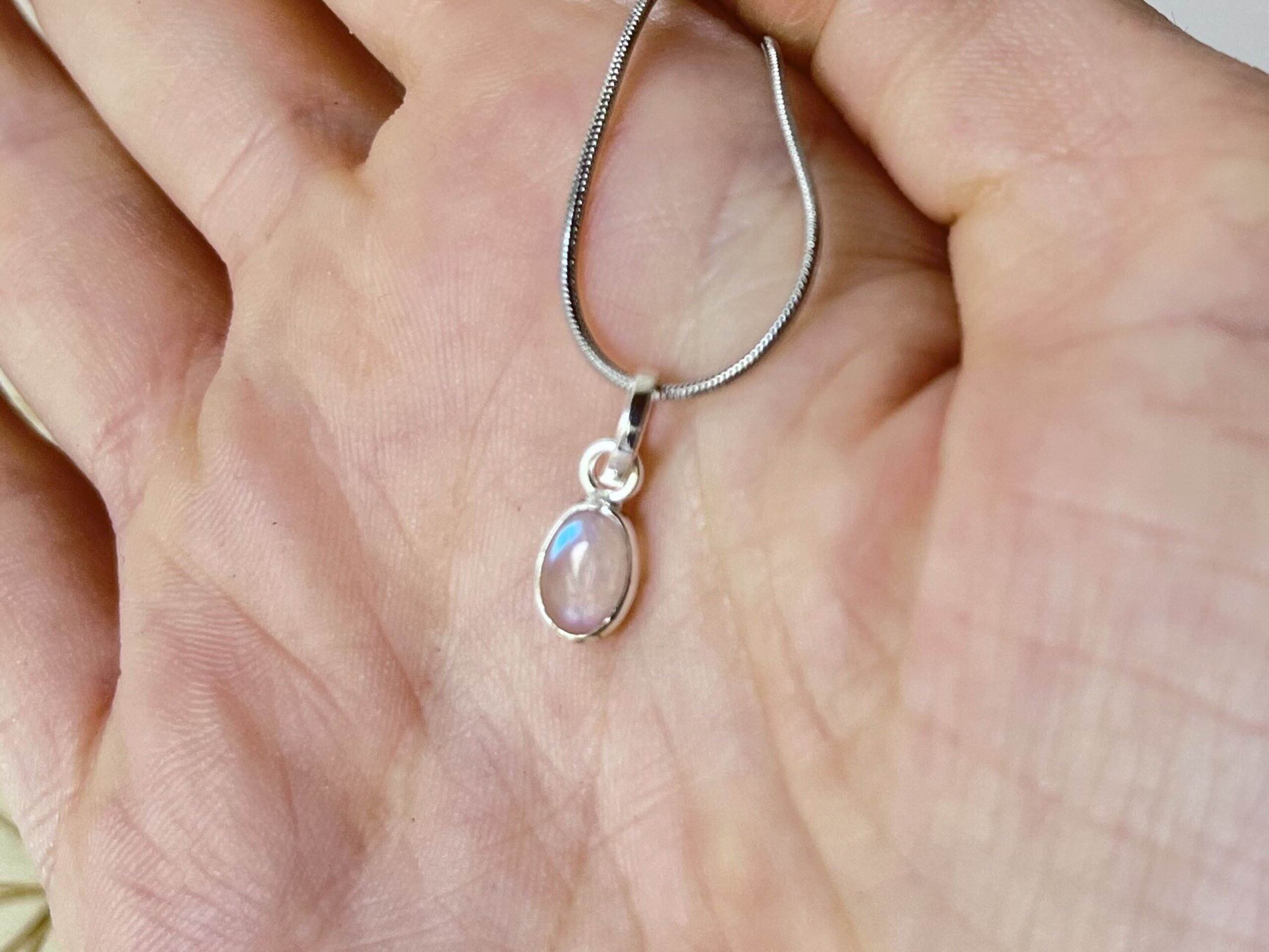 Colgante Piedra Luna Arco Iris - 4