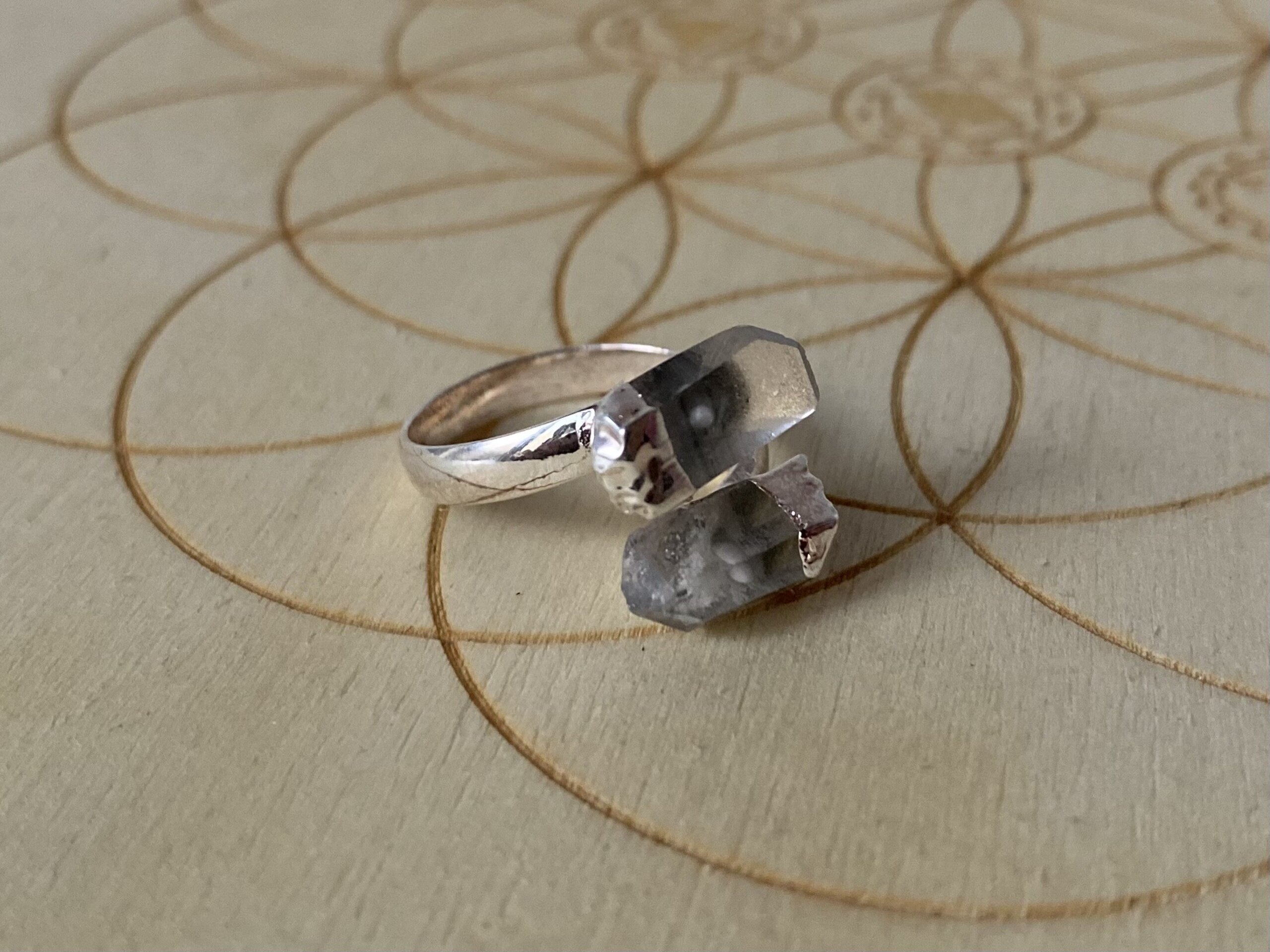 Anillo puntas cuarzo cristal - 3